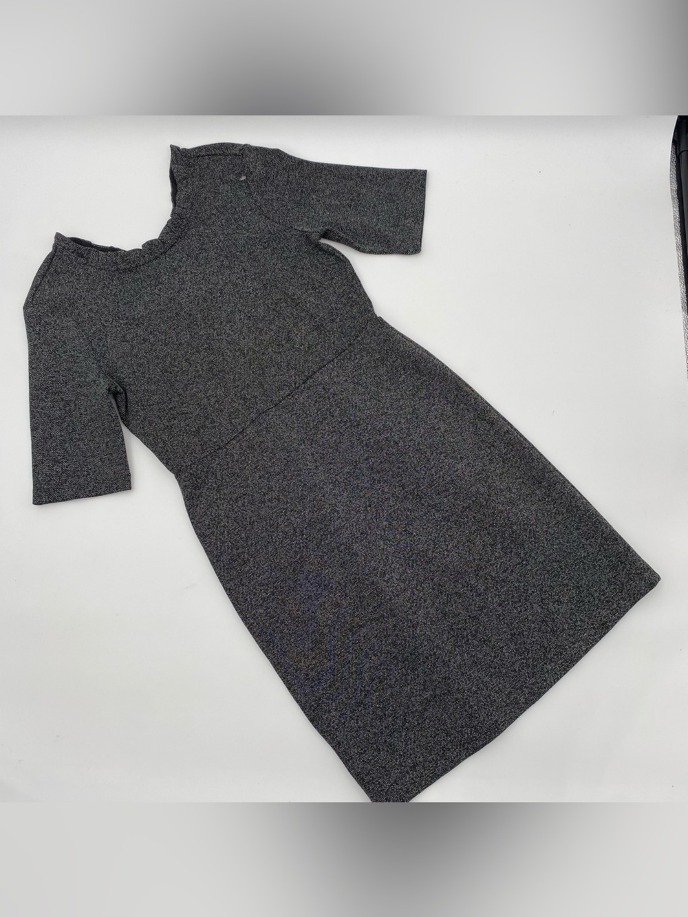 Ann Taylor Charcoal Gray Midi Dress